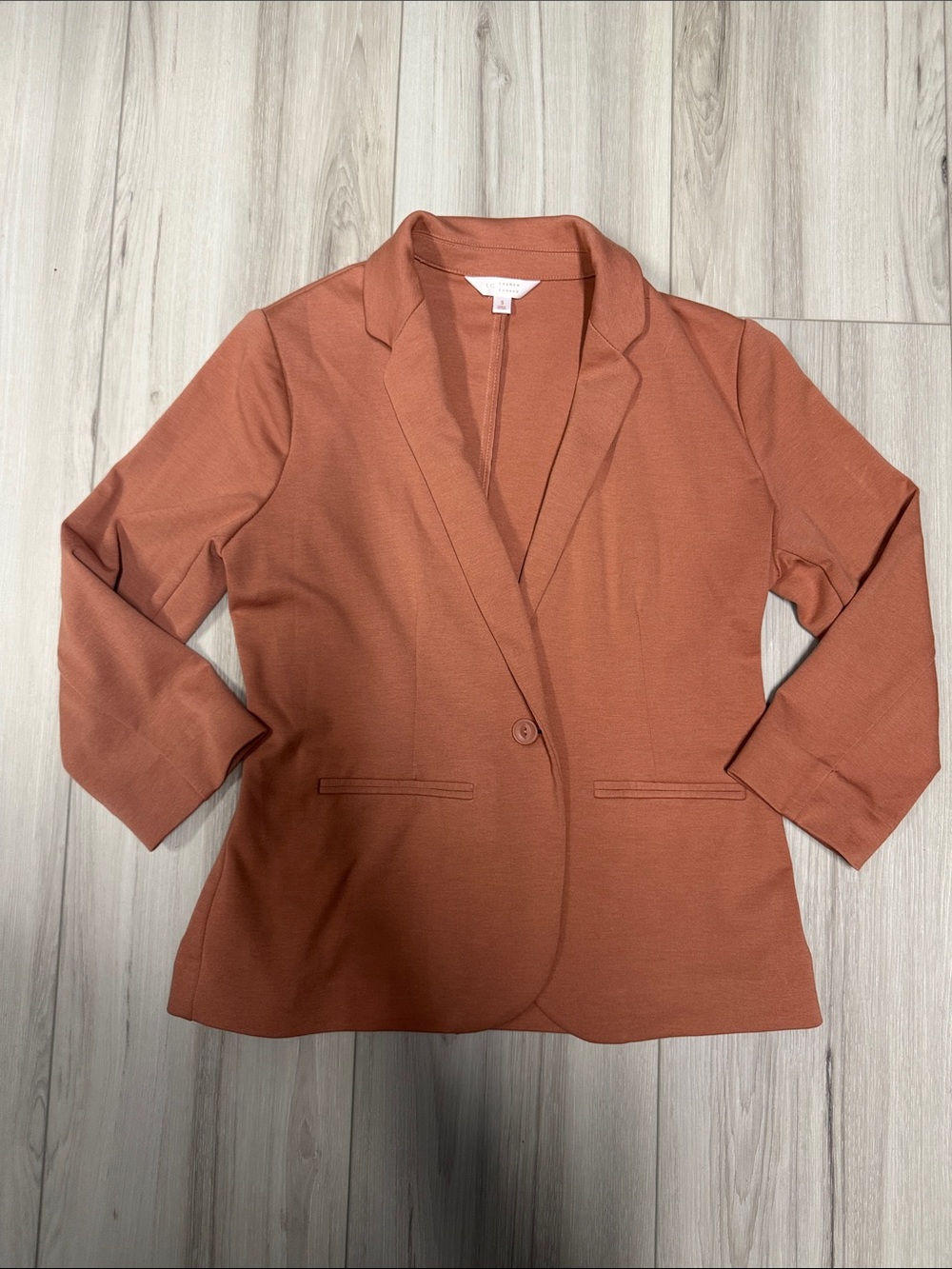 Lauren Conrad Terra Cotta Single-Button Ponte Blazer
